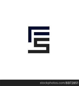 FS letter logo design vector illustration template, 