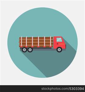 Ftat Truck Vector Illustration EPS10. Ftat Truck Vector Illustration