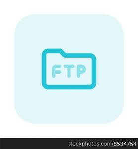 FTP file transfer folder isolated on a white background