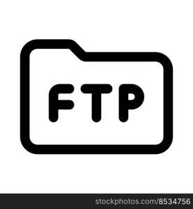 FTP file transfer folder isolated on a white background