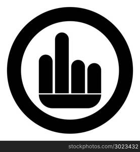 Fuck symbol icon black color in circle or round vector illustration