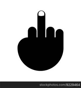 fuck you hand gesture icon vector illustration symbol design