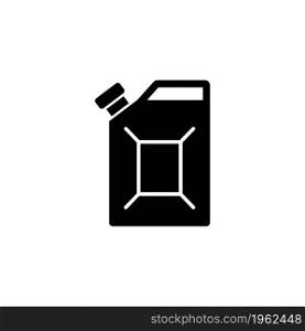 Fuel Canister. Flat Vector Icon. Simple black symbol on white background. Fuel Canister Flat Vector Icon
