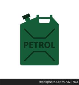 Fuel canister icon. Flat color design. Vector illustration.