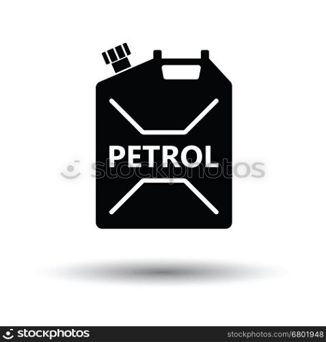 Fuel canister icon. White background with shadow design. Vector illustration.