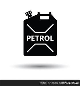 Fuel canister icon. White background with shadow design. Vector illustration.