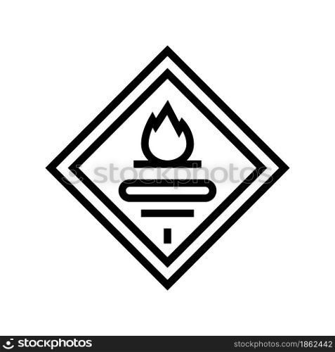 fuel carrying truck line icon vector. fuel carrying truck sign. isolated contour symbol black illustration. fuel carrying truck line icon vector illustration