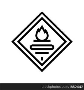 fuel carrying truck line icon vector. fuel carrying truck sign. isolated contour symbol black illustration. fuel carrying truck line icon vector illustration