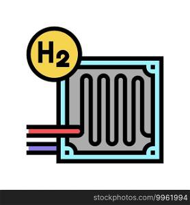 fuel cells hydrogen color icon vector. fuel cells hydrogen sign. isolated symbol illustration. fuel cells hydrogen color icon vector illustration