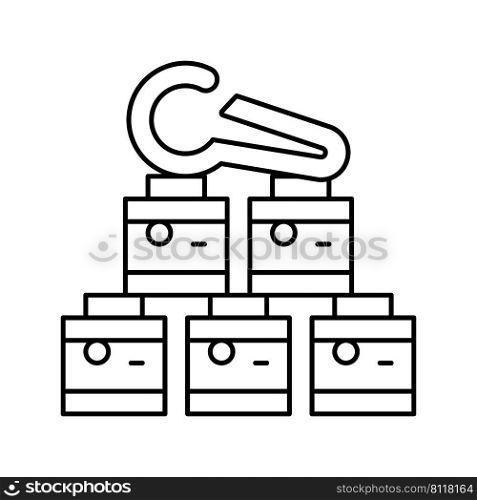 fuel cooking line icon vector. fuel cooking sign. isolated contour symbol black illustration. fuel cooking line icon vector illustration