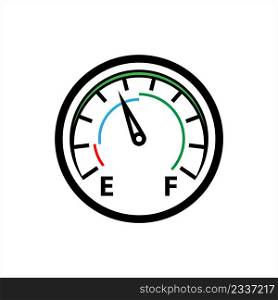 Fuel Gauge Icon Vector Art Illustration