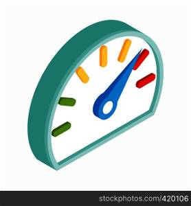 Fuel gauge isometric 3d icon on a white background. Fuel gauge isometric 3d icon
