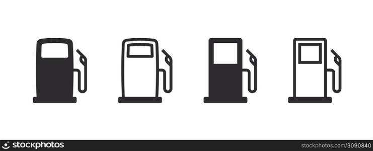 Fuel icons set. Concept of Fuel signs. Gas station icons. Vector illustratio
