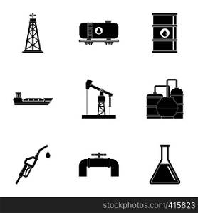 Fuel icons set. Simple illustration of 9 fuel vector icons for web. Fuel icons set, simple style
