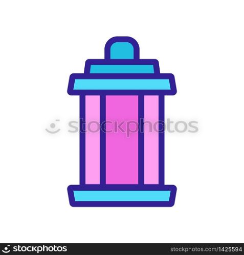 fuel lamp icon vector. fuel lamp sign. color symbol illustration. fuel lamp icon vector outline illustration