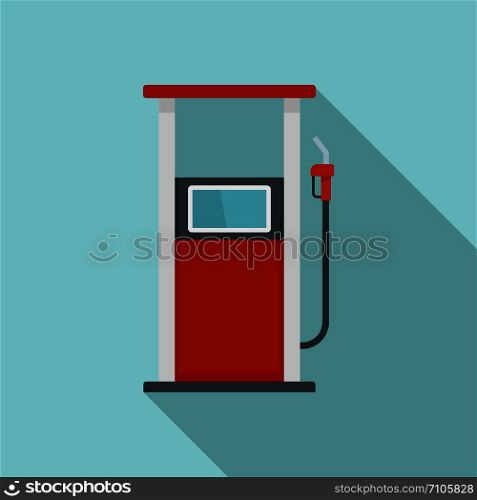 Fuel refill stand icon. Flat illustration of fuel refill stand vector icon for web design. Fuel refill stand icon, flat style