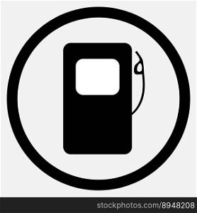 Fuel station icon black white. Fuel and gas station, fuel pump and petrol station, gasoline station and station icon fuel, pump and energy. Vector flat design illustration. Fuel station icon black white