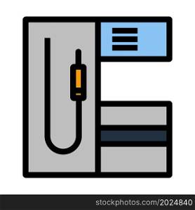 Fuel Station Icon. Editable Bold Outline With Color Fill Design. Vector Illustration.