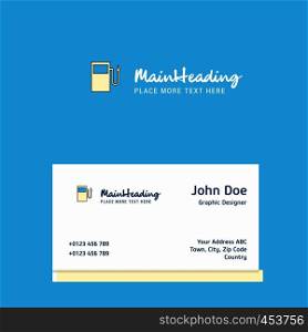 Fuel station logo Design with business card template. Elegant corporate identity. - Vector