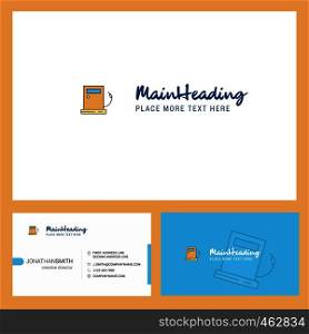 Fuel station Logo design with Tagline & Front and Back Busienss Card Template. Vector Creative Design