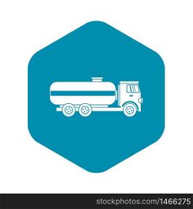 Fuel tanker truck icon. Simple illustration of tanker truck vector icon for web. Fuel tanker truck icon, simple style