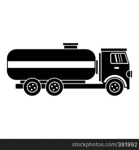 Fuel tanker truck icon. Simple illustration of tanker truck vector icon for web. Fuel tanker truck icon, simple style