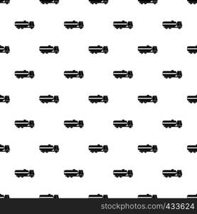 Fuel tanker truck pattern seamless in simple style vector illustration. Fuel tanker truck pattern vector