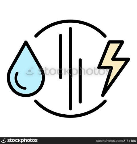 Fuel versus electricity icon. Outline fuel versus electricity vector icon color flat isolated. Fuel versus electricity icon color outline vector