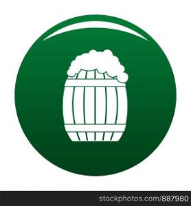 Full barrel icon. Simple illustration of full barrel vector icon for any design green. Full barrel icon vector green