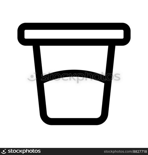 Full basket icon line isolated on white background. Black flat thin icon on modern outline style. Linear symbol and editable stroke. Simple and pixel perfect stroke vector illustration