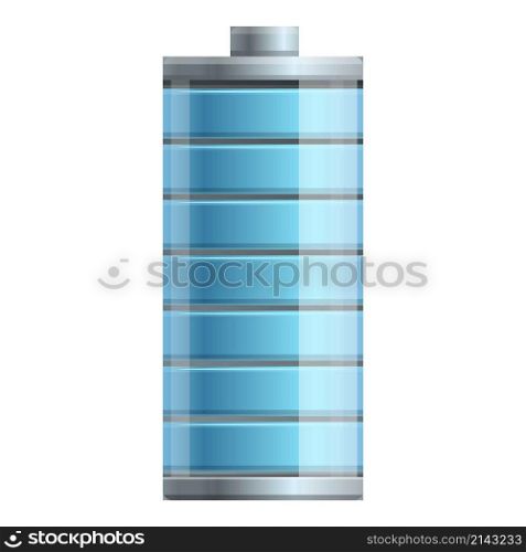 Full battery icon cartoon vector. Energy charge. Electric level. Full battery icon cartoon vector. Energy charge