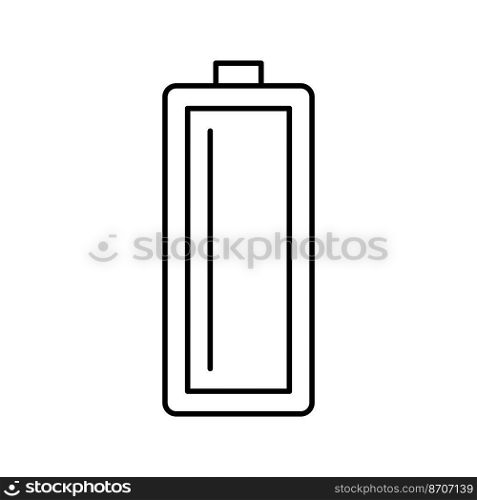 full battery power energy line icon vector. full battery power energy sign. isolated contour symbol black illustration. full battery power energy line icon vector illustration