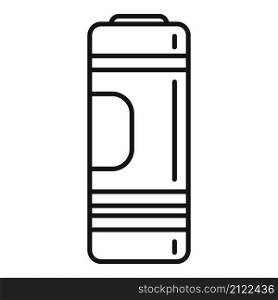 Full cell battery icon outline vector. Phone energy. Recharge power. Full cell battery icon outline vector. Phone energy