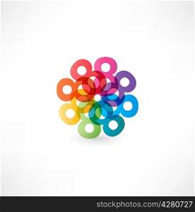 Full color abstract figure of the numbers 8