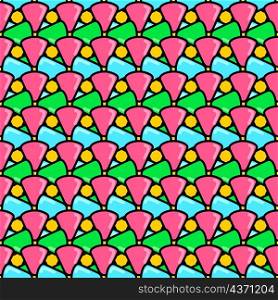 full color seamless pattern textile print