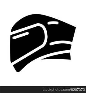 full face helmet motorcycle glyph icon vector. full face helmet motorcycle sign. isolated symbol illustration. full face helmet motorcycle glyph icon vector illustration