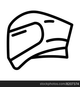 full face helmet motorcycle line icon vector. full face helmet motorcycle sign. isolated contour symbol black illustration. full face helmet motorcycle line icon vector illustration