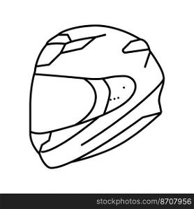full face motorcycle helmet line icon vector. full face motorcycle helmet sign. isolated contour symbol black illustration. full face motorcycle helmet line icon vector illustration