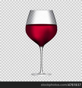 Full Glass of Red Wine on Transparent Background Vector Illustration EPS10. Full Glass of Red Wine on Transparent Background Vector Illustra