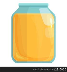 Full honey jar icon cartoon vector. Bee nectar. Food drip. Full honey jar icon cartoon vector. Bee nectar