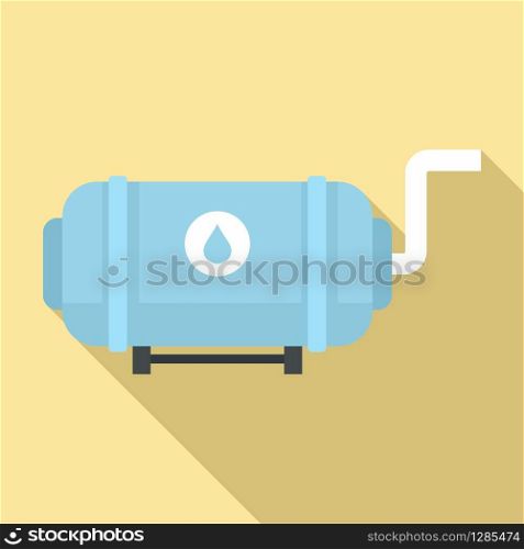 Full milk tank icon. Flat illustration of full milk tank vector icon for web design. Full milk tank icon, flat style