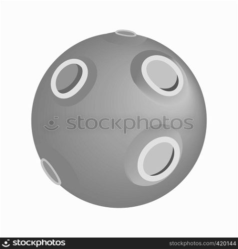 Full moon 3d isometric icon isolated on a white background. Full moon 3d isometric icon