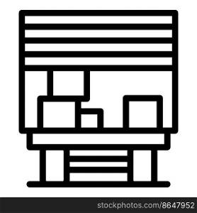 Full relocation truck icon outline vector. Move service. Home furniture. Full relocation truck icon outline vector. Move service