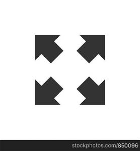 Full Screen Arrow Icon Logo Template Illustration Design. Vector EPS 10.