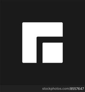 Full screen mode dark mode glyph ui icon. Simple filled line element. User interface design. White silhouette symbol on black space. Solid pictogram for web, mobile. Vector isolated illustration. Full screen mode dark mode glyph ui icon
