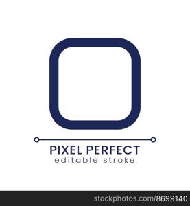 Full screen mode pixel perfect linear ui icon. Size changing tool. Function control. GUI, UX design. Outline isolated user interface element for app and web. Editable stroke. Poppins font used. Full screen mode pixel perfect linear ui icon