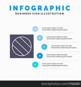 Full Shadow, Editing, Photo, Shadow Solid Icon Infographics 5 Steps Presentation Background