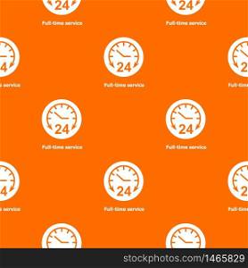 Full time service pattern vector orange for any web design best. Full time service pattern vector orange