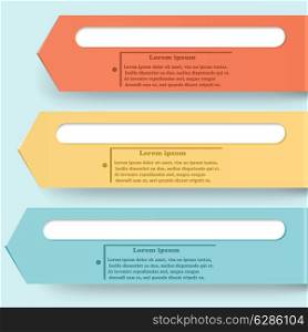 Fullcolor infographics design with stripes and &#xA;place for your text. Vector illustration