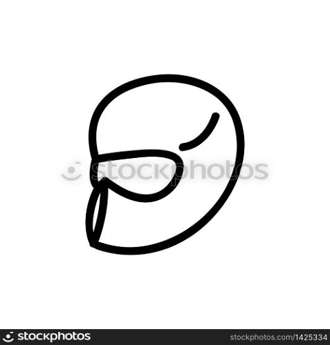 fully enclosed helmet icon vector. fully enclosed helmet sign. isolated contour symbol illustration. fully enclosed helmet icon vector outline illustration